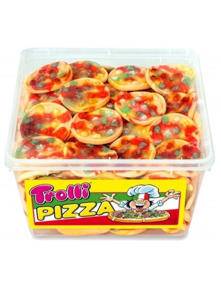 Chuches Pizzas de Goma 120uds (1,5Kg) en tarro de Trolli Golosinas