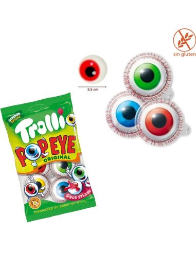 Chuches Ojos rellenos 21 Bolsitas de 4 ojos de goma Trolli Golosinas
