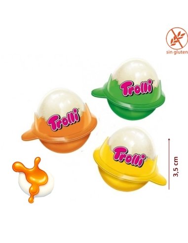 Chuches Huevos rellenos Soft Eggies de goma 75uds Trolli Golosinas