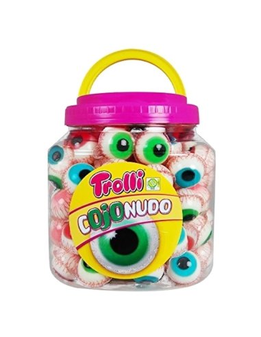 Chuches Ojos Rellenos Cojonudos de Goma 85uds Trolli Golosinas tarro