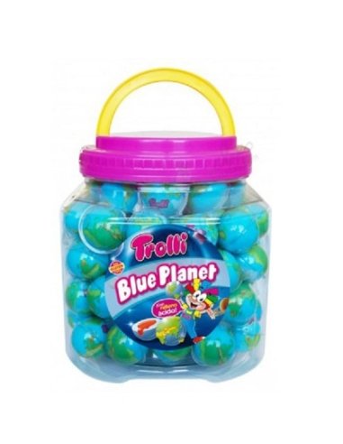 Chuches Bolas Mundo Blue Planets de goma 85uds Trolli Golosinas