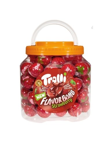 Chuches Fresas Rellenas Bomb Strawberry goma 85uds Trolli Golosinas