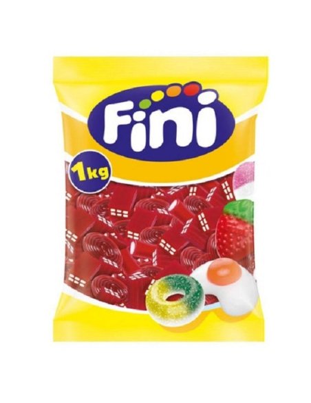 Regaliz granel Sensation Red Mix Disco, Ladrillo y Taco 1Kg Fini Golosinas