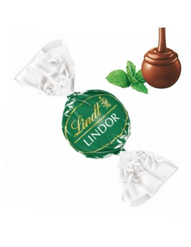 Bombones Lindor Chocolate Menta 2Kg (160Uds) Lindt a granel