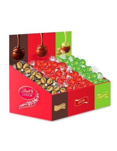Expositor Bombones Lindor Mix Surtido 2Kg (160Uds) Lindt a granel