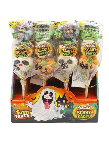 Piruletas Nubes chuches Halloween Scary Party 35gr 24uds Johny Bee