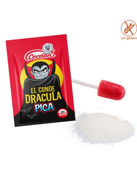 Sobres Pica Pica Drácula Cereza y Cola 40uds Caramelos Cerdán