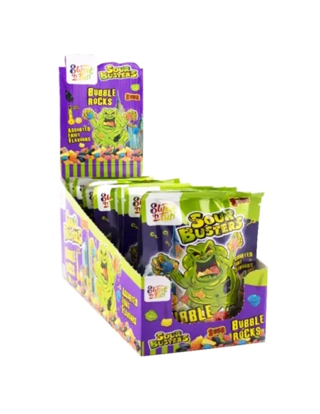 Sobres Caramelos chicles ácidos Sour Busters Rocks 50g 12uds Cool Candies