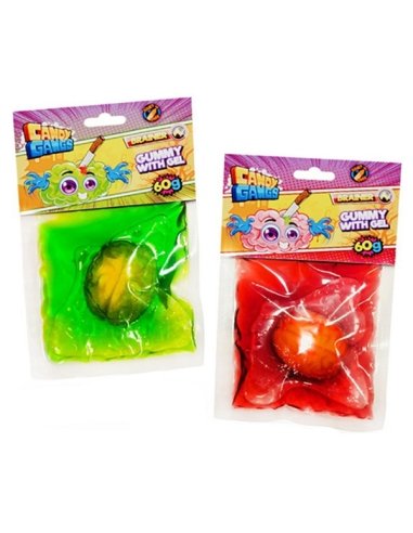 Cerebro Goma con gelatina chuches Halloween 18uds Candy Gangs