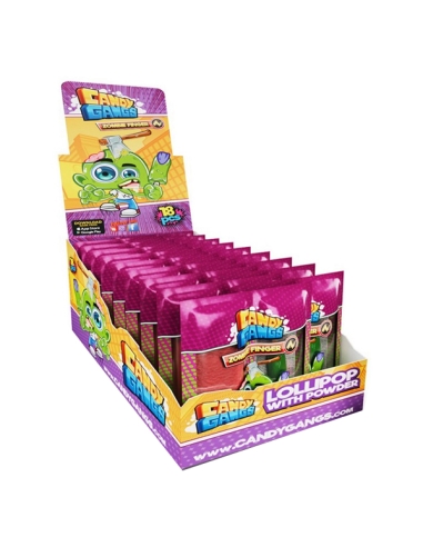 Dedos Zombie con pica pica chuches Halloween 18uds Candy Gangs expositor