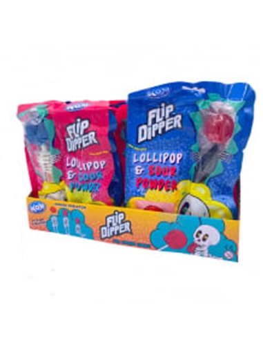 Piruleta Esqueleto con pica pica Flip Dippers 18uds The Candy Factory