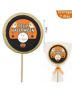 Piruletas Galletas Redondas Halloween personalizadas 1ud
