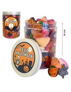 Tarro Chuches goma y nubes de Halloween 700Gr personalizable