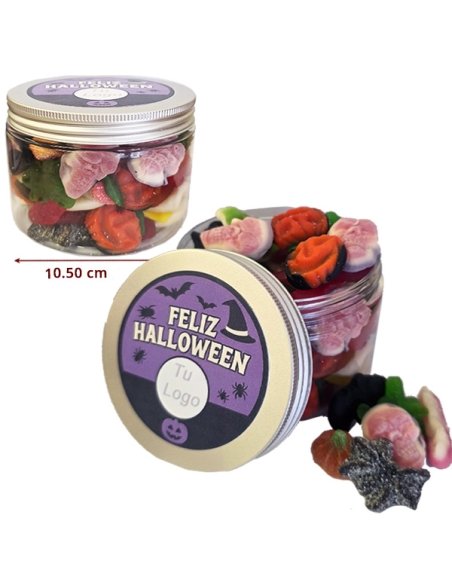 Bote Chuches Surtidas de goma Halloween 500Gr personalizable