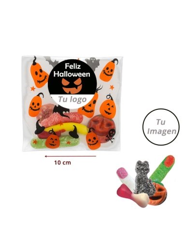 Bolsita con Chuches Halloween 30gr con etiqueta personalizada