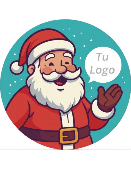Bolsita chuches Nubes de Navidad con pegatina personalizada 1ud