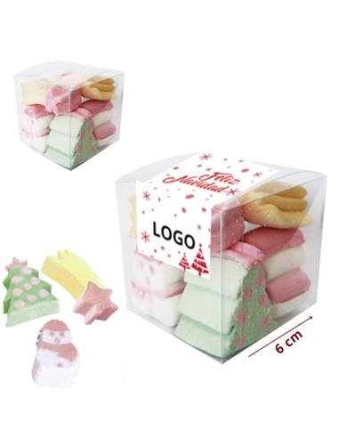 Detalle regalo Cajita 5 chuches Nubes de Navidad Personalizada 1ud