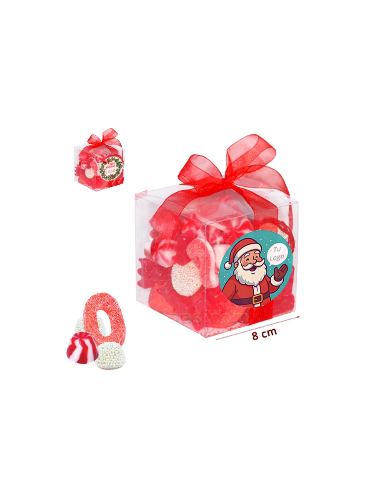 Caja Regalo 8x8cm Chuches Navidad 300gr Personalizado 1ud