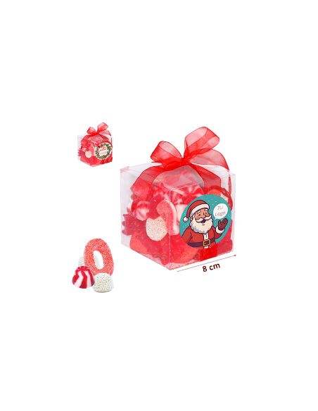 Caja Regalo 8x8cm Chuches Navidad 300gr Personalizado 1ud