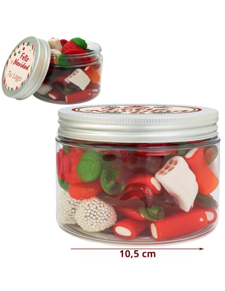 Bote de Chuches Navidad sólo goma 500Gr Personalizado