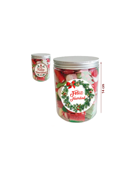 Bote grande de Chuches de Navidad 700gr personalizado 1ud