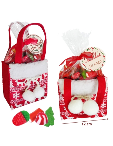 Bolsa Navidad Pompones 500gr Chuches Personalizable
