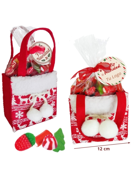 Bolsa Navidad Pompones 500gr Chuches Personalizable