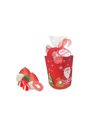 Cesto Papa Noel 350Gr Chuches Navidad Personalizable