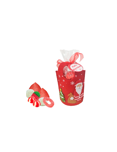 Cesto Papa Noel 350Gr Chuches Navidad Personalizable