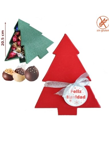 Caja Árbol Navidad 12 Maxi Bombones con...