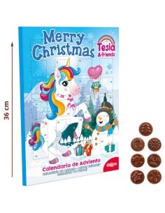 Calendario Adviento de Chocolate Tesia Unicornio 50Gr Dekora