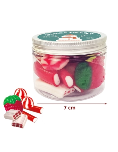 Bote de chuches Navidad 130gr personalizado con pegatina