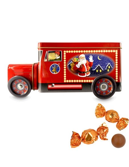 Caja Bombones Lata Camión Papa Noel Navidad  150Gr Chocoday