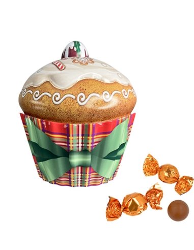 Caja Bombones lata Cup Cake Navidad 150gr Chocoday