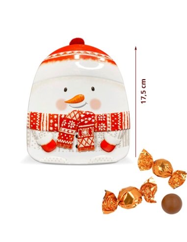 Caja Bombones lata Muñeco de Nieve Bobble 150gr Chocoday