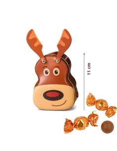 Caja Bombones Lata pequeña Reno Navidad 1ud 55gr