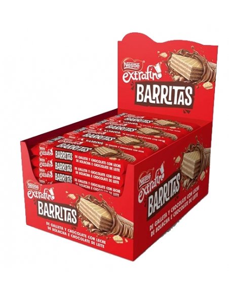 Snack Barritas Chocolate Extrafino Nestlé 30gr 30uds