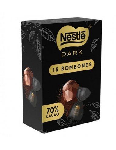 Caja Bombones de Chocolate Negro 70% Cacao Nestlé 142gr (15 Bombones)