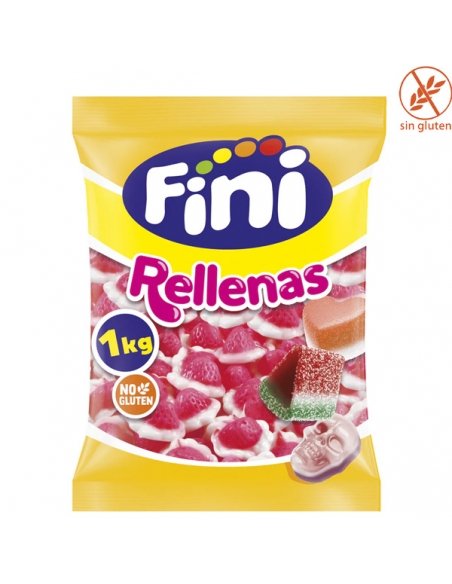 Chuches goma rellena Fresón con Nata 1Kg (90uds aprox) Fini Golosinas