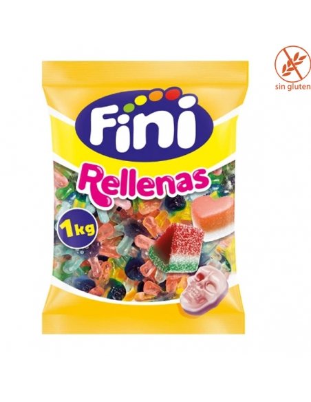 Chuches goma rellena Pulpos pintalenguas 1kg (90uds aprox) Fini Golosinas