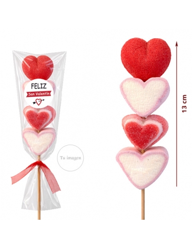 Brocheta de chuches San Valentín Personalizada
