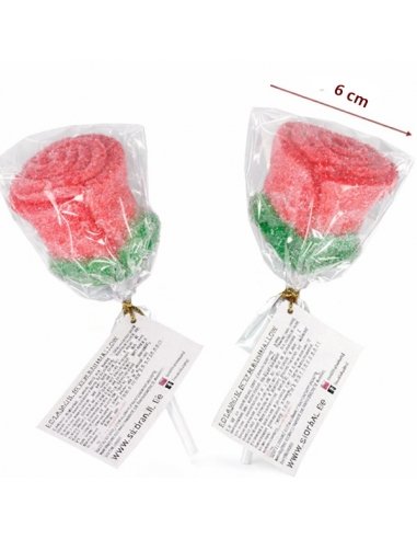 Piruletas forma de Rosas de Nubes 28gr 16uds Sidral