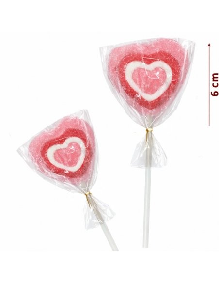 Piruletas Nubes Corazón Nubes 28gr 16uds Sidral