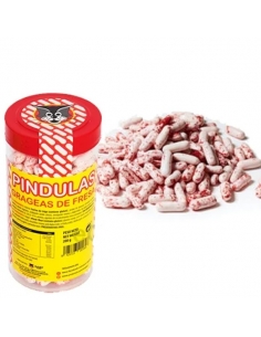 Píndulas de Fresa grageas regaliz 12 Tarros 200 g Saet Sweets