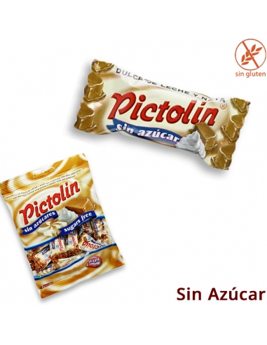 Caramelos Pictolín Dulce de Leche y Nata sin azúcar 12 Bolsitas 65G