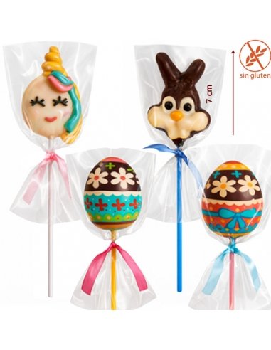 Piruletas Chocolate Pascua Happy Bunny 35Gr 20Uds