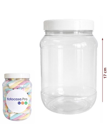 Tarro Grande para Chuches Nubes 1500ml 1ud Plástico Pet