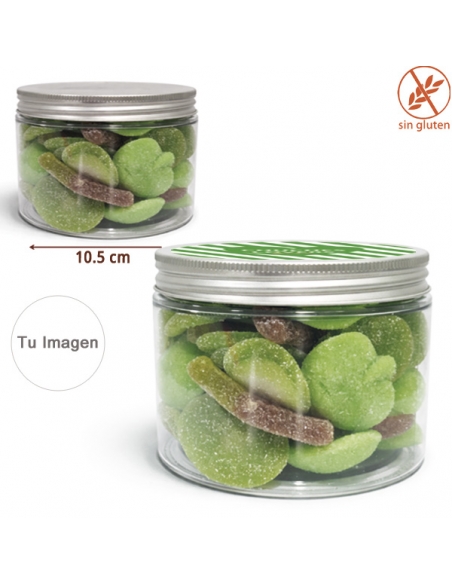Bote Chuches Surtidas color Verde Mediano 500g con etiqueta