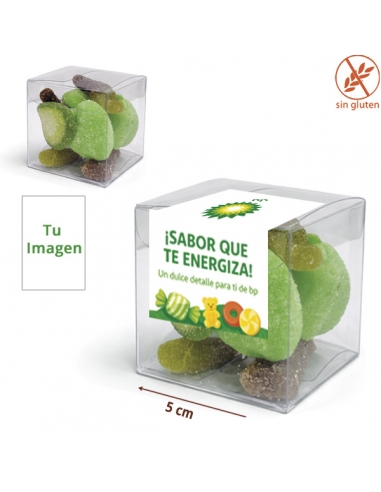 Caja Chuches color Verde 65gr con Logo o imagen Personalizada