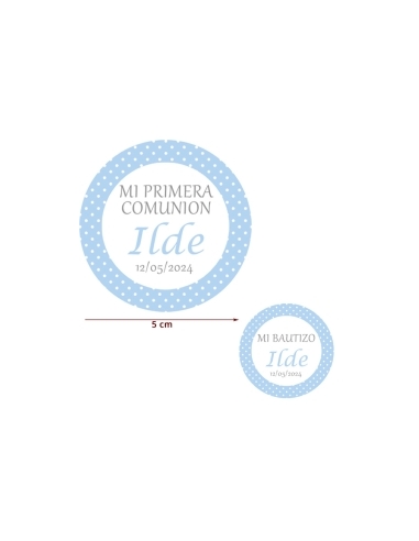 Bolsa chuches azules personalizada 70g para...